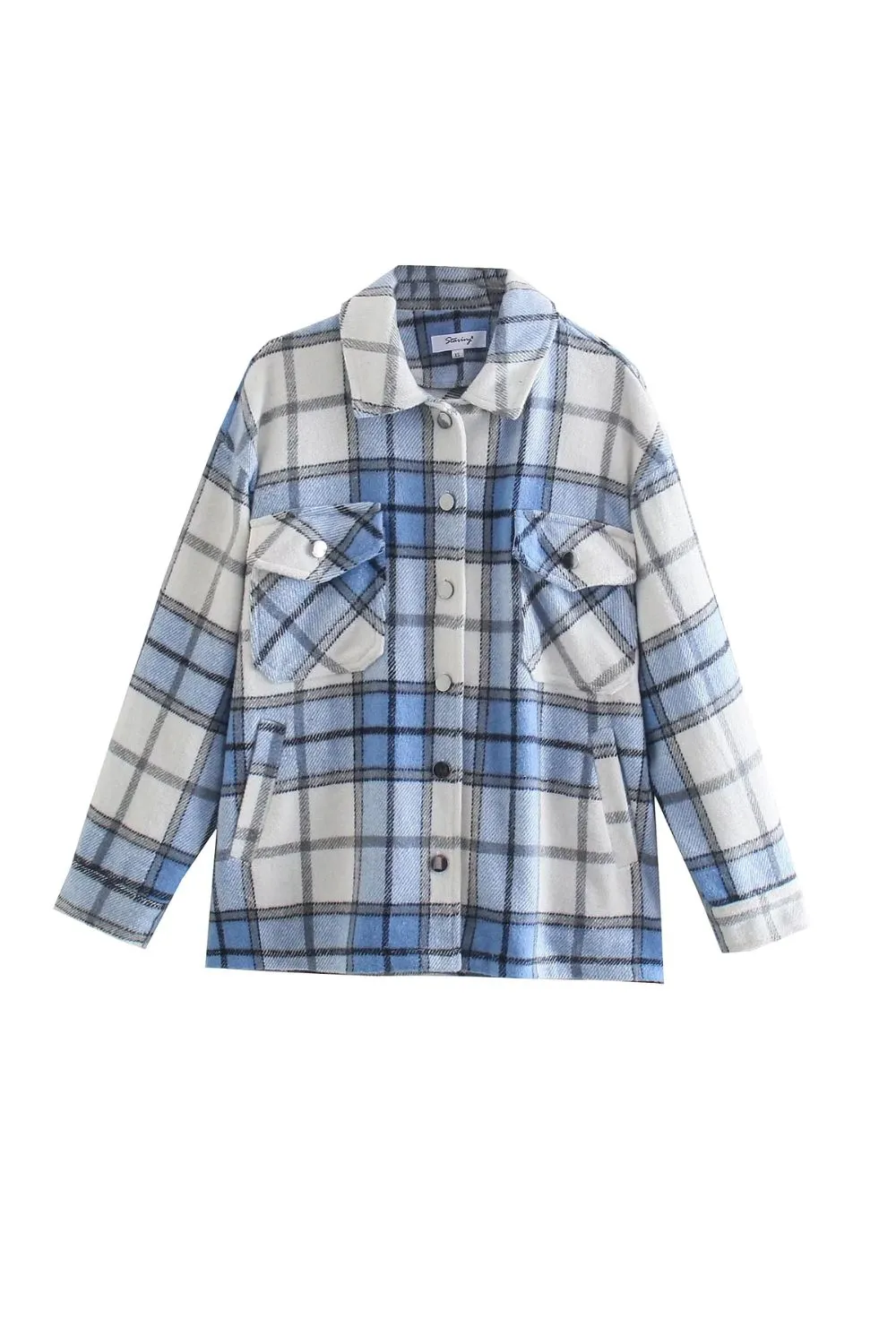 ' Caitlin' Casual Plaid Top