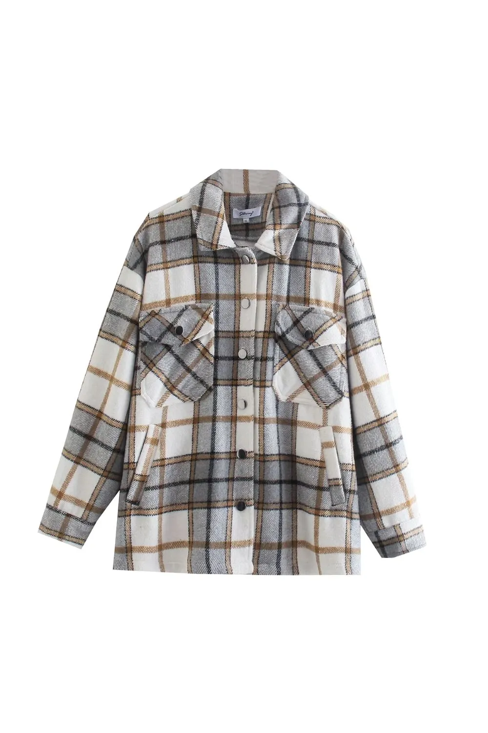 ' Caitlin' Casual Plaid Top