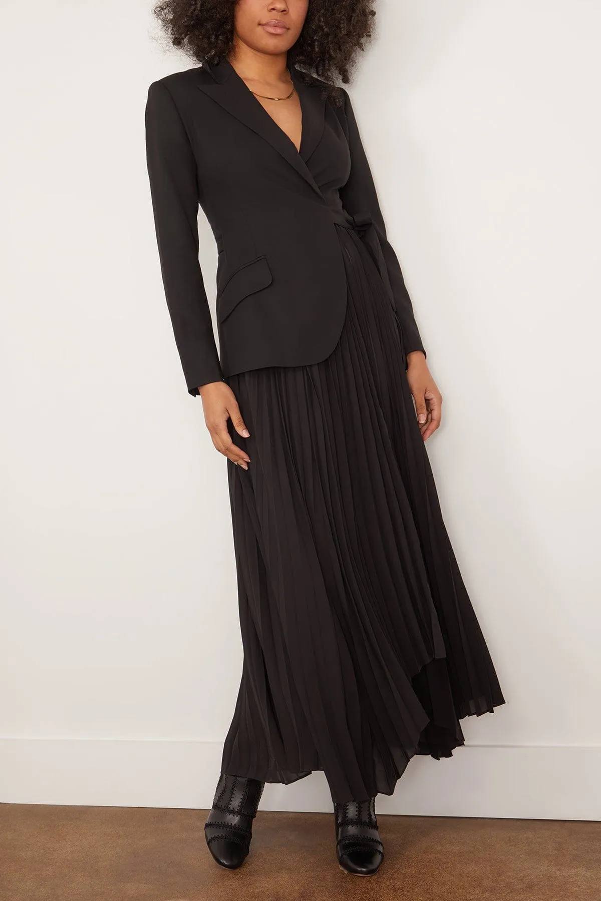 Ambretta Combo Blazer Dress in Black