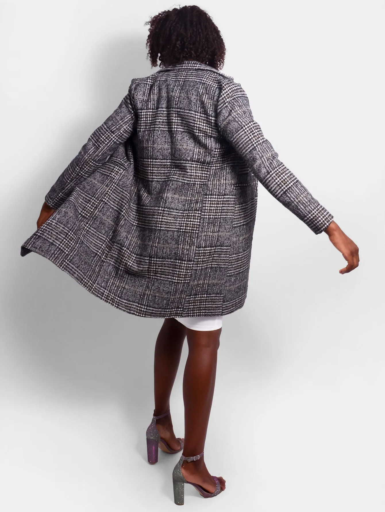 Andrea Plaid Coat