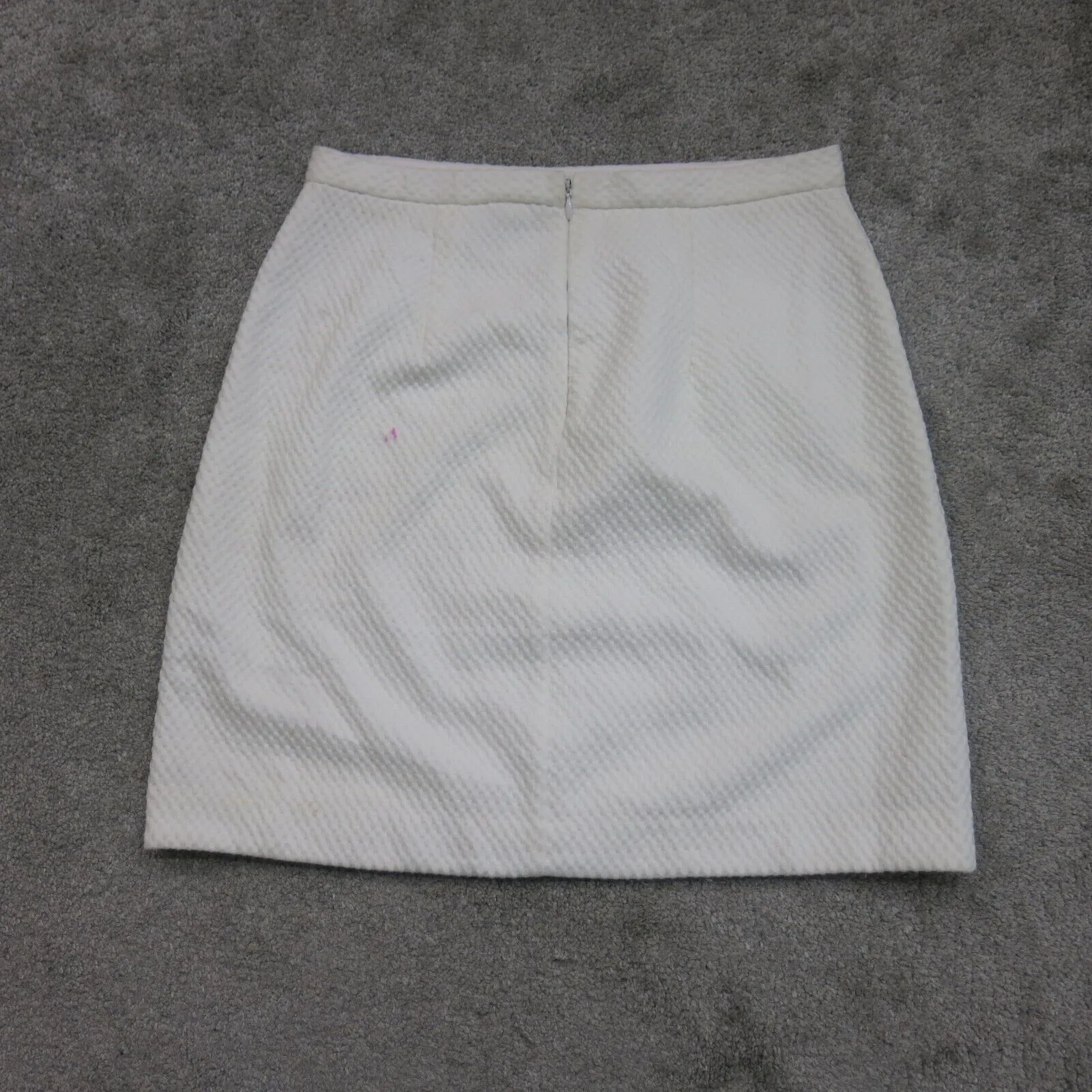 Ann Taylor Womens Straight & Pencil Pique Skirts Stretch Flat Front White SZ 2P