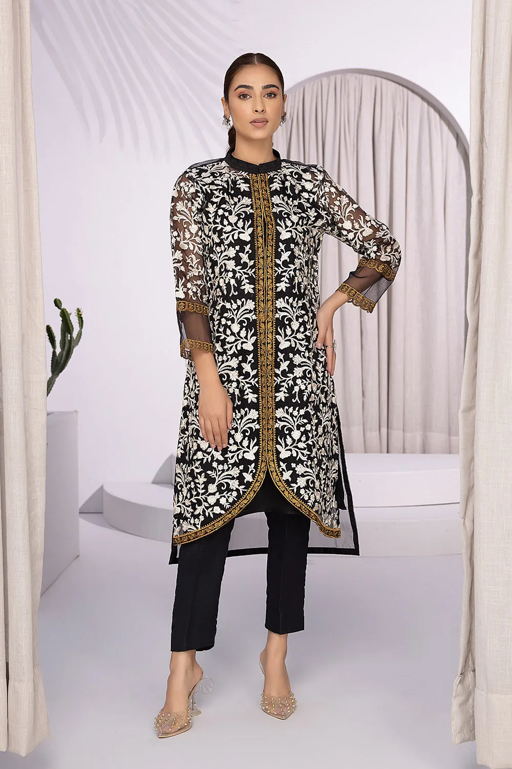 Azure Luxury Embroidered Formal Shirts – Hazy Night