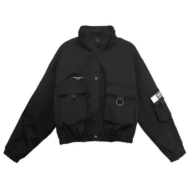 Black Women's Utility Jacket