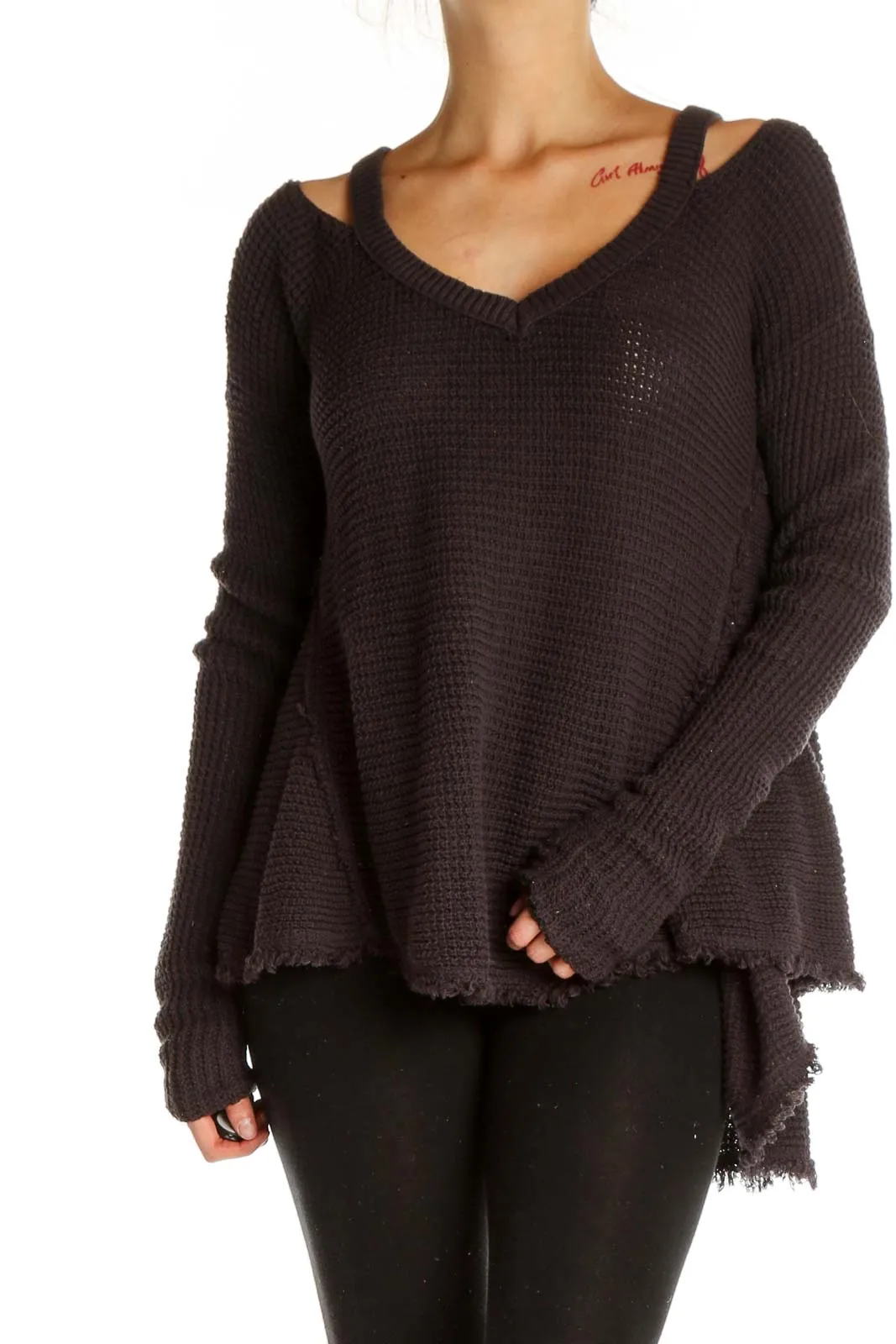 Brown Oversized Knit Sweater