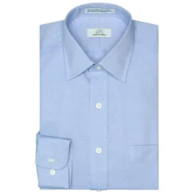 Cooper & Stewart Non-Iron Pinpoint Spread Collar Blue