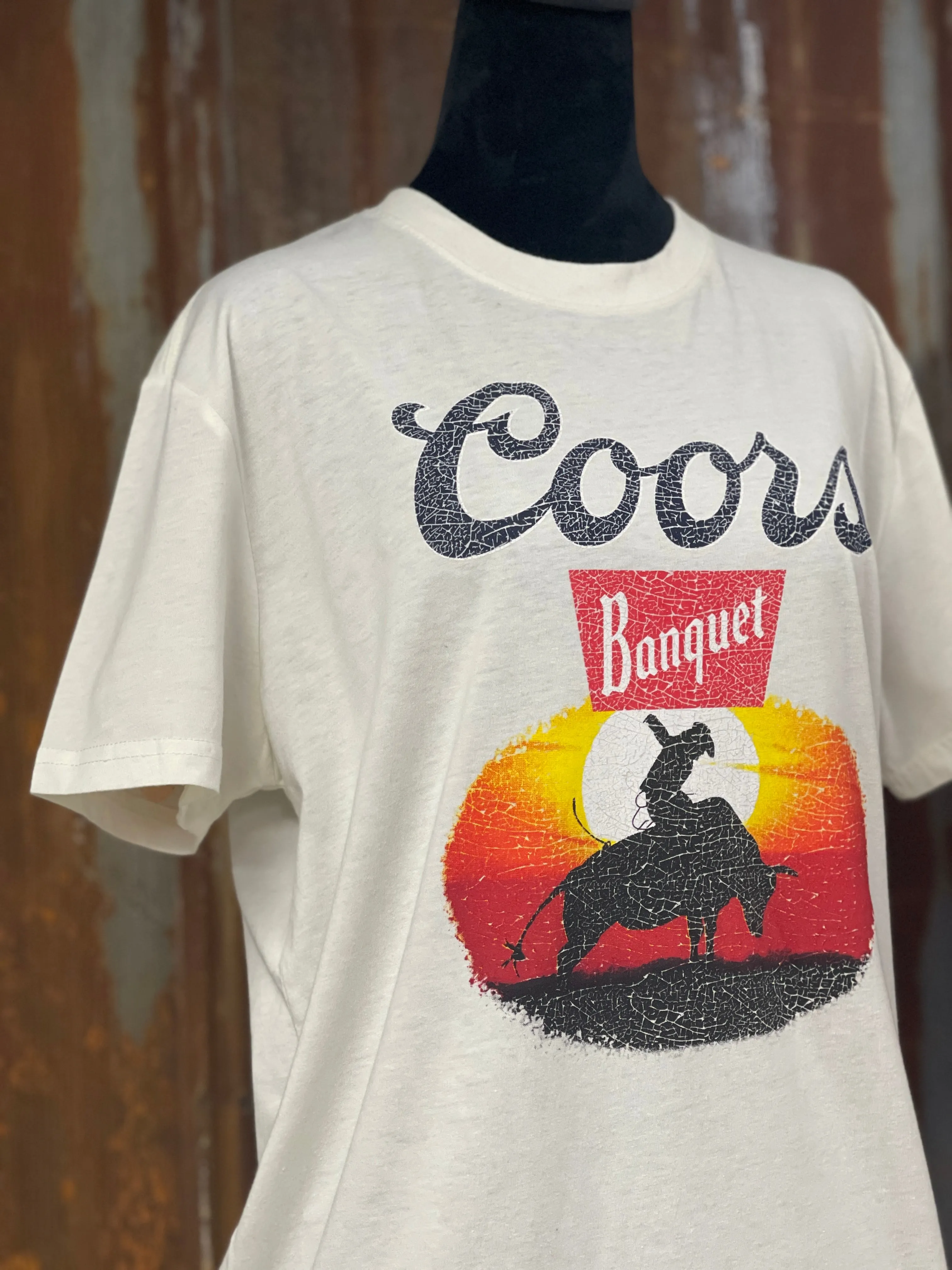 Coors Banquet Sunset Cowboy Ivory Tee Exclusive