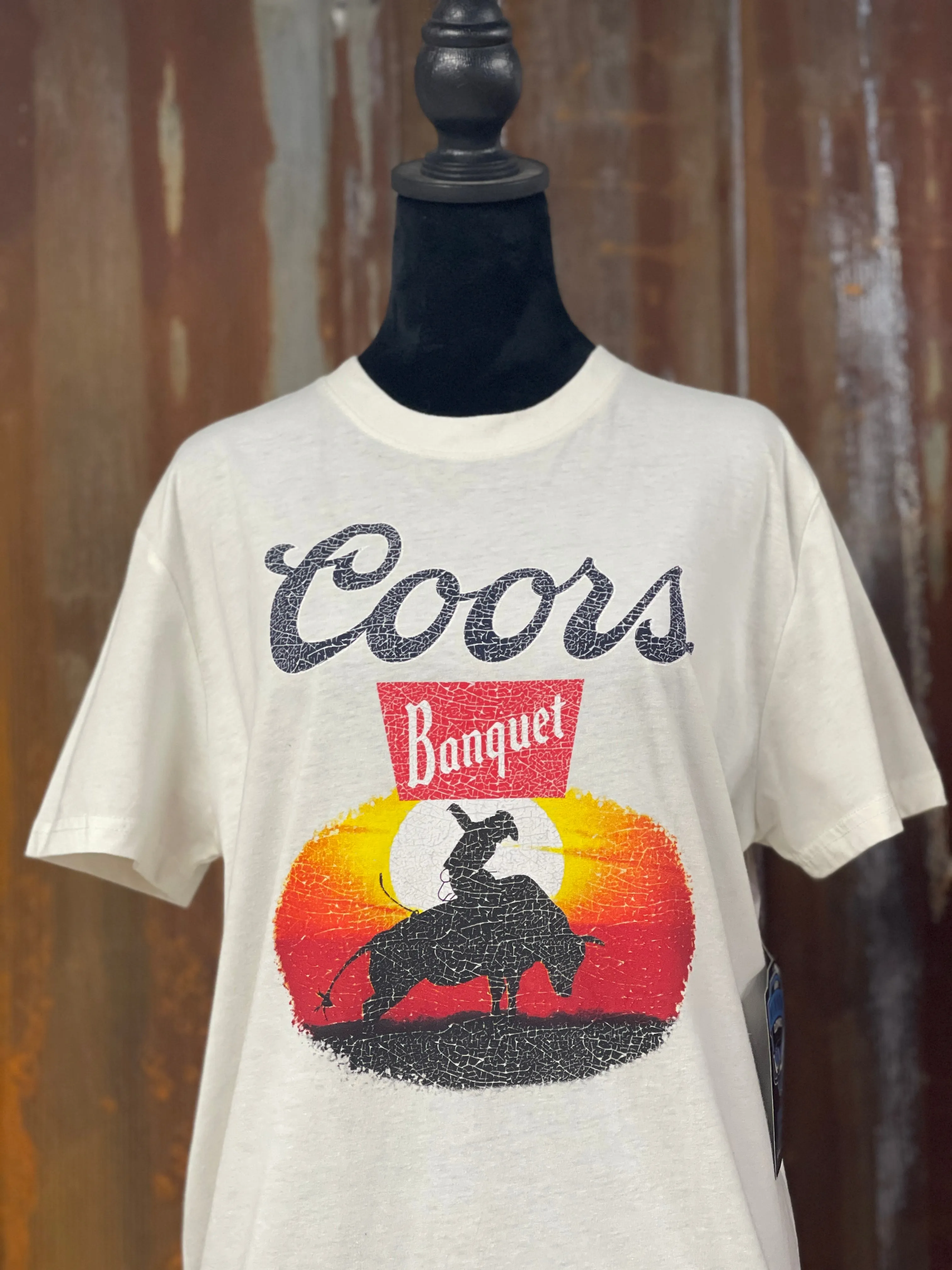 Coors Banquet Sunset Cowboy Ivory Tee Exclusive