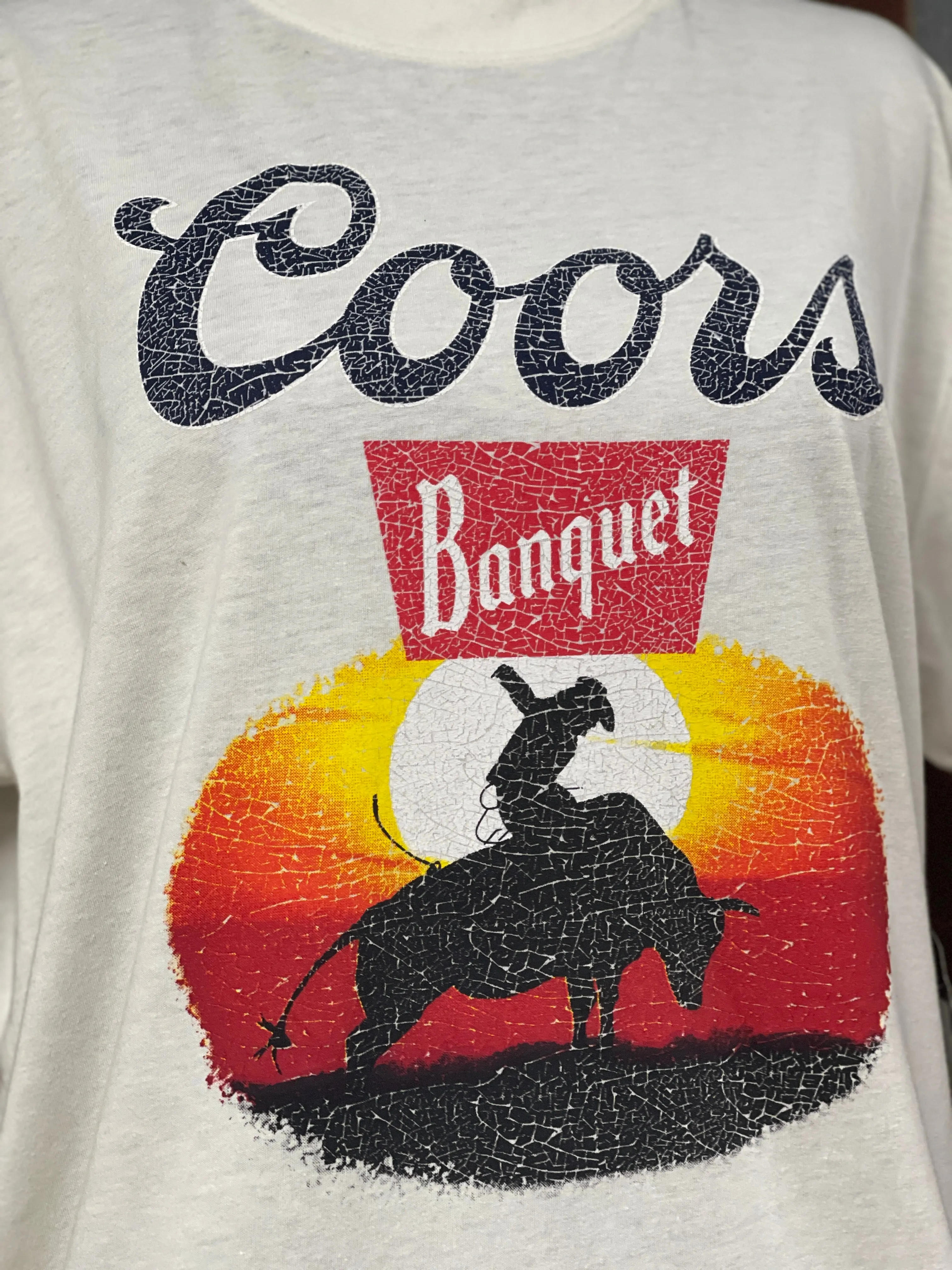 Coors Banquet Sunset Cowboy Ivory Tee Exclusive