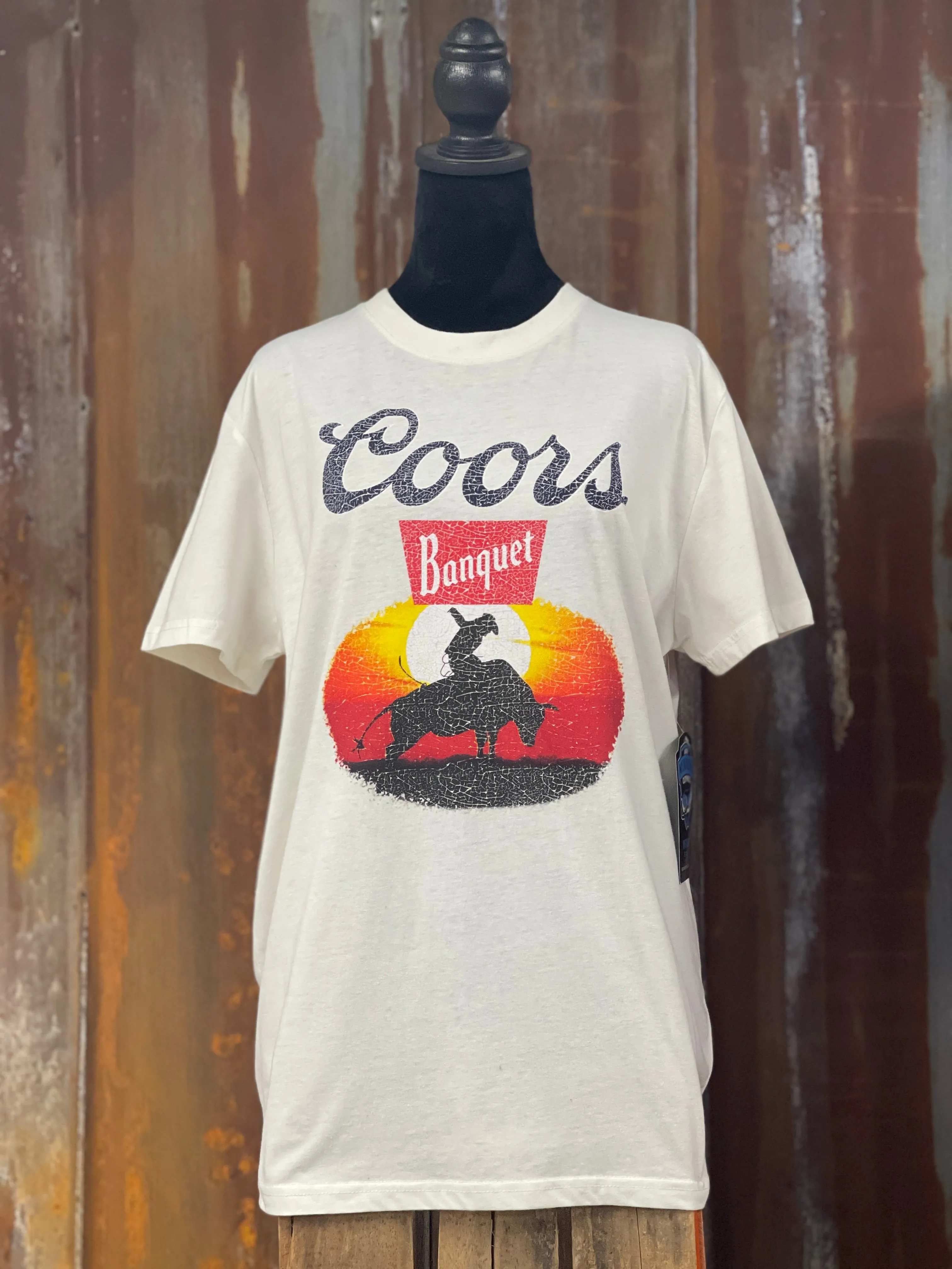 Coors Banquet Sunset Cowboy Ivory Tee Exclusive