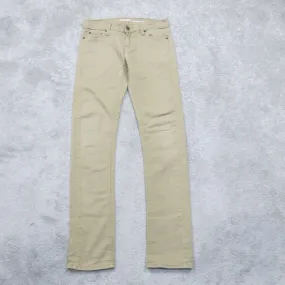 Denizen From Levis Mens Skinny Fit Jeans Stretch Mid Rise Beige Size W30XL31