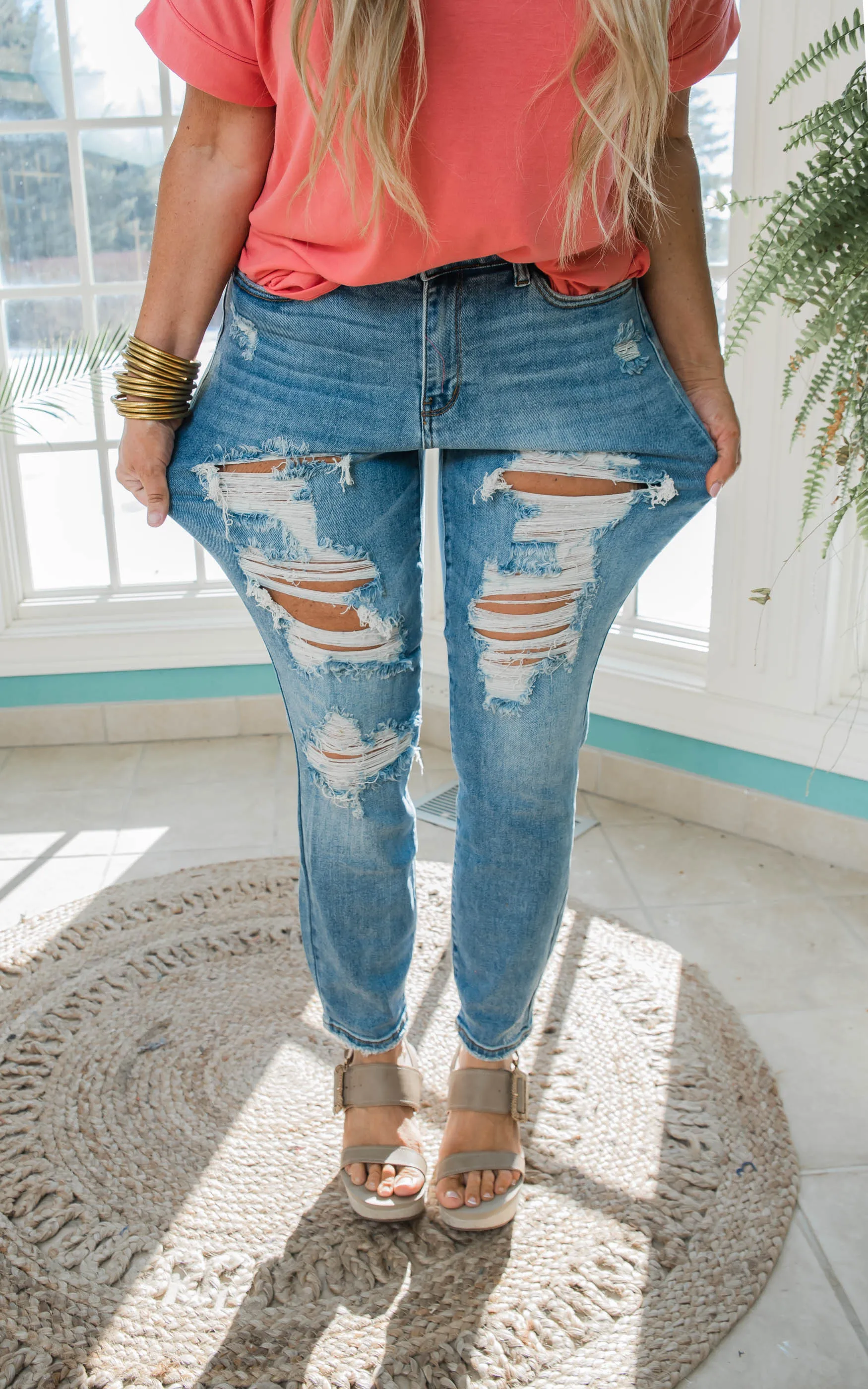 Destroyed Boyfriend Denim Jeans | Judy Blue - Final Sale