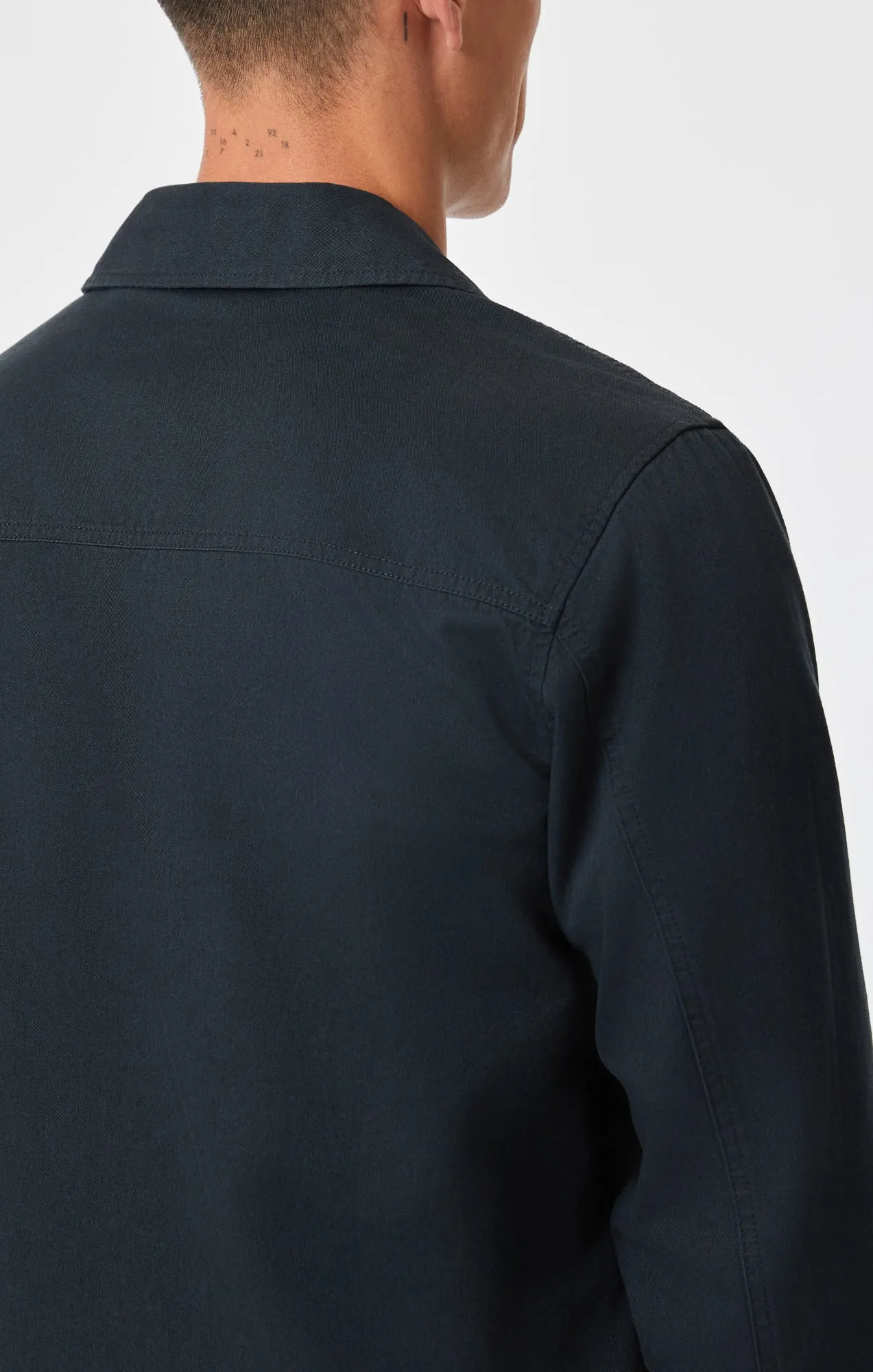 DOUBLE POCKET OVERSHIRT IN PIRATE BLACK