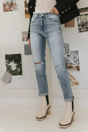 Erika Distressed Mom Jeans - FINAL SALE