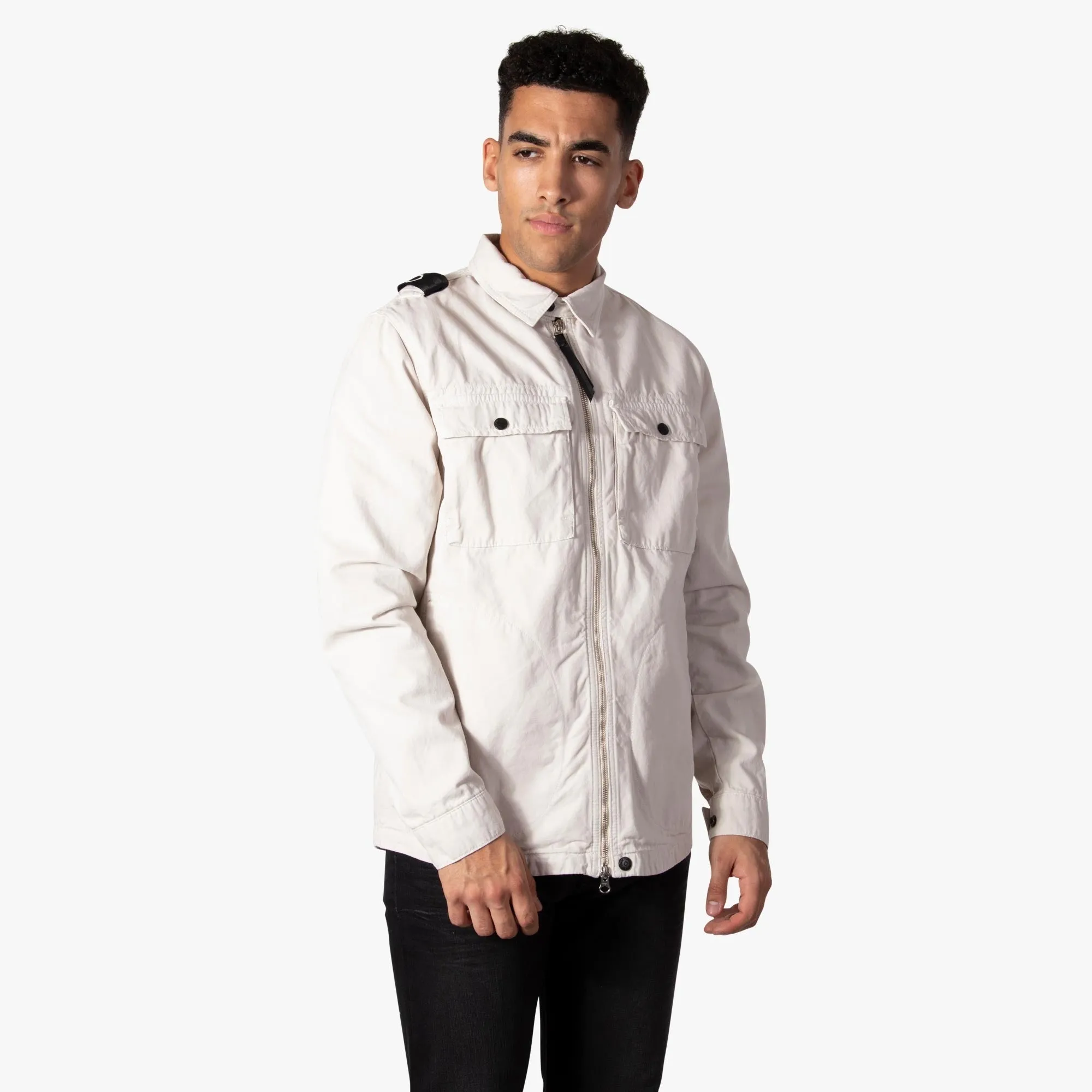 Garment Dyed Zip Front Overshirt