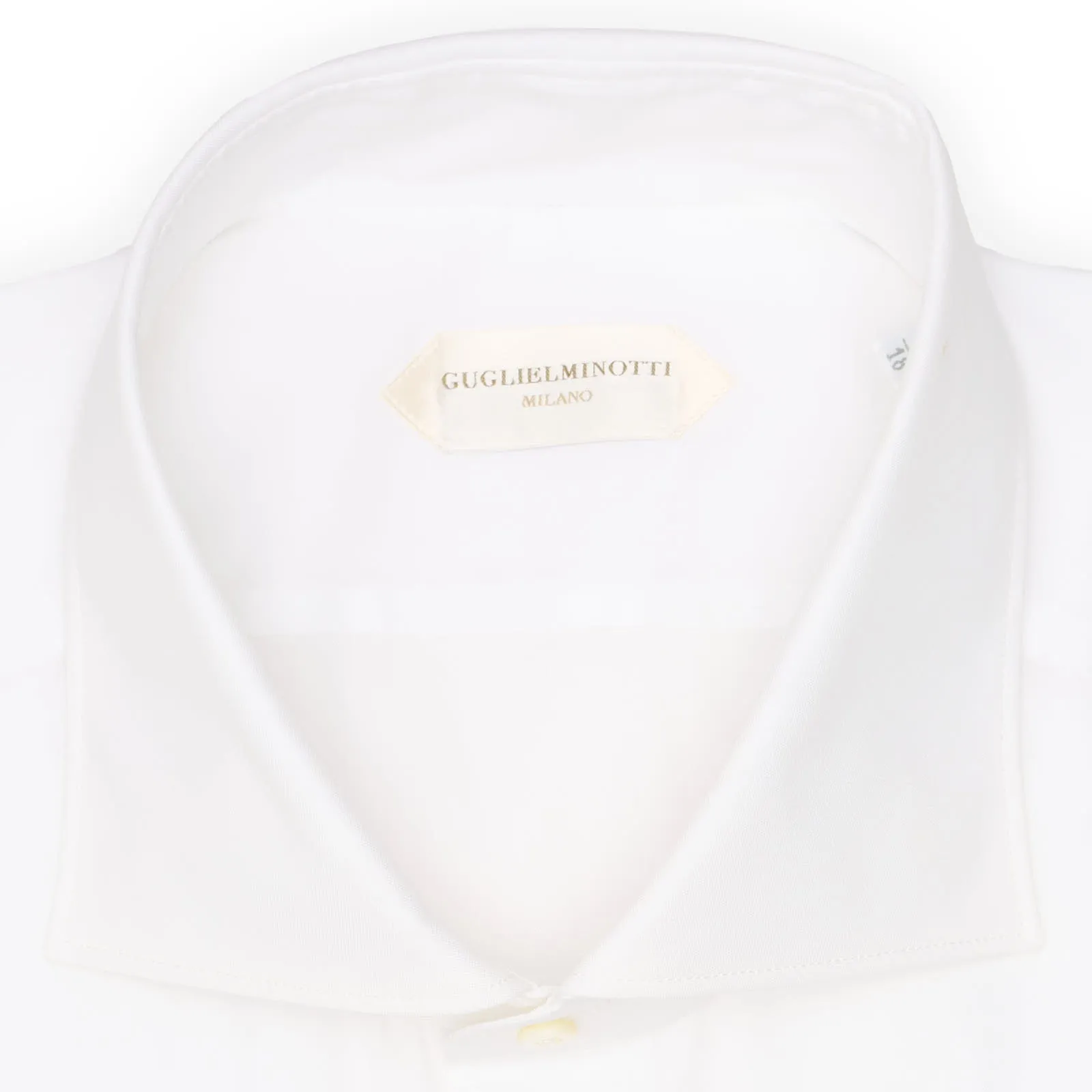 GUGLIELMINOTTI Milano White Pinpoint Oxford Cotton Dress Shirt EU 45 NEW US 18