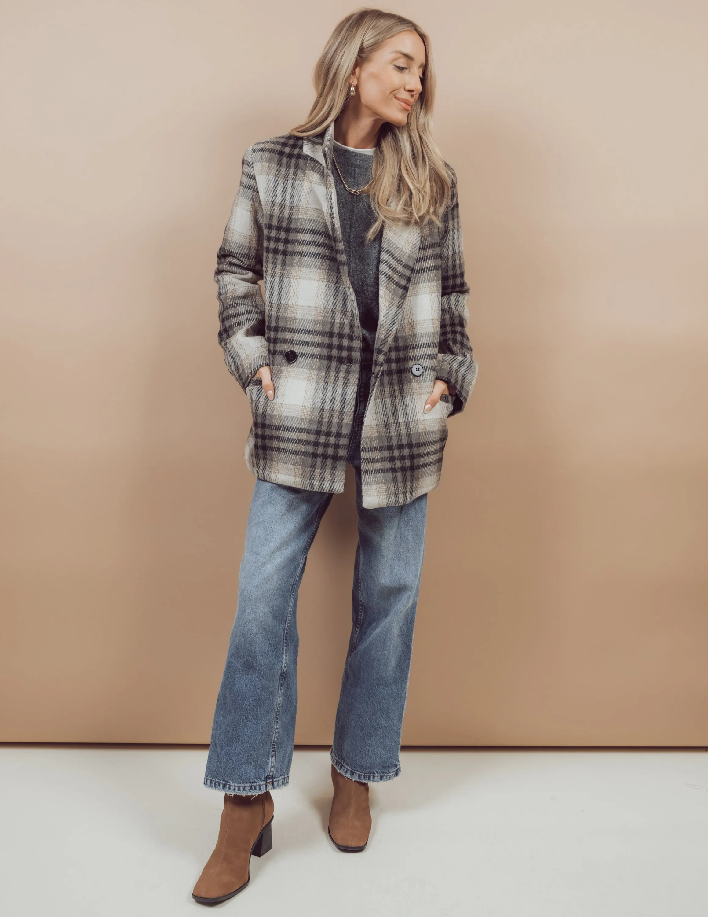 Jocelyn Plaid Blazer