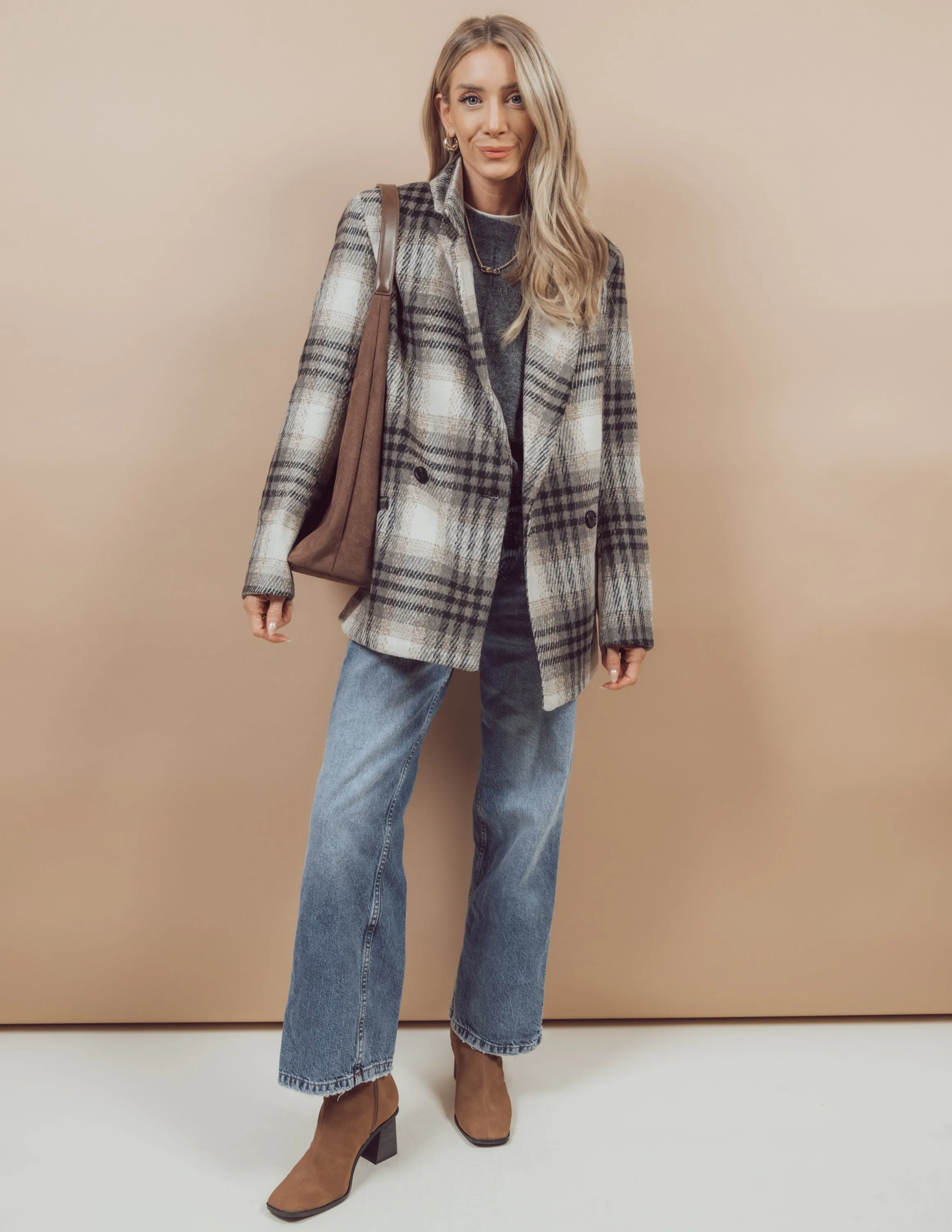 Jocelyn Plaid Blazer