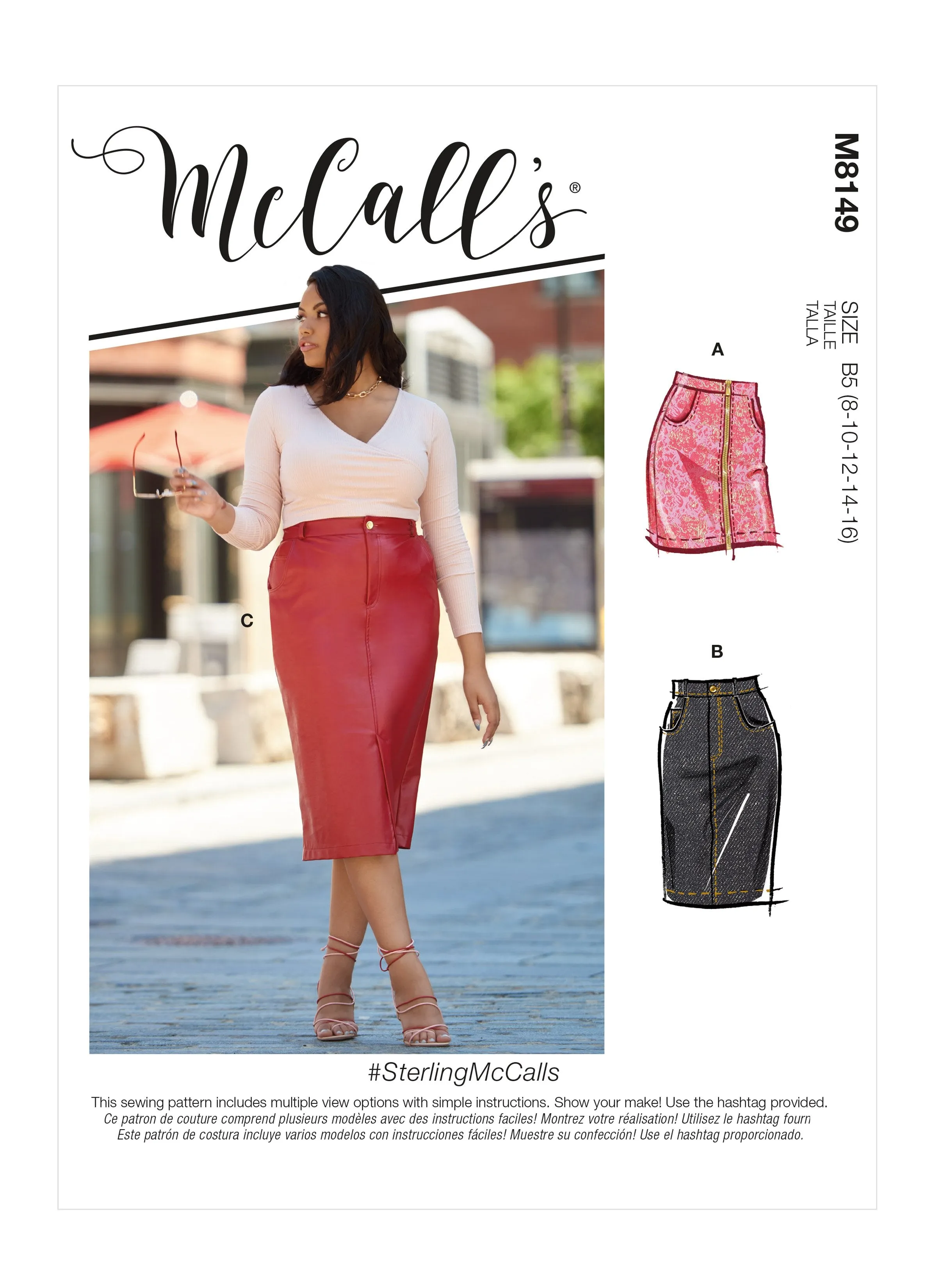 McCalls Sewing Pattern 8149 Misses' and Women's Skirts