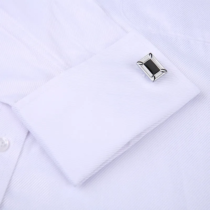 Men 's French Cufflinks Business Dress Shirts Long Sleeves