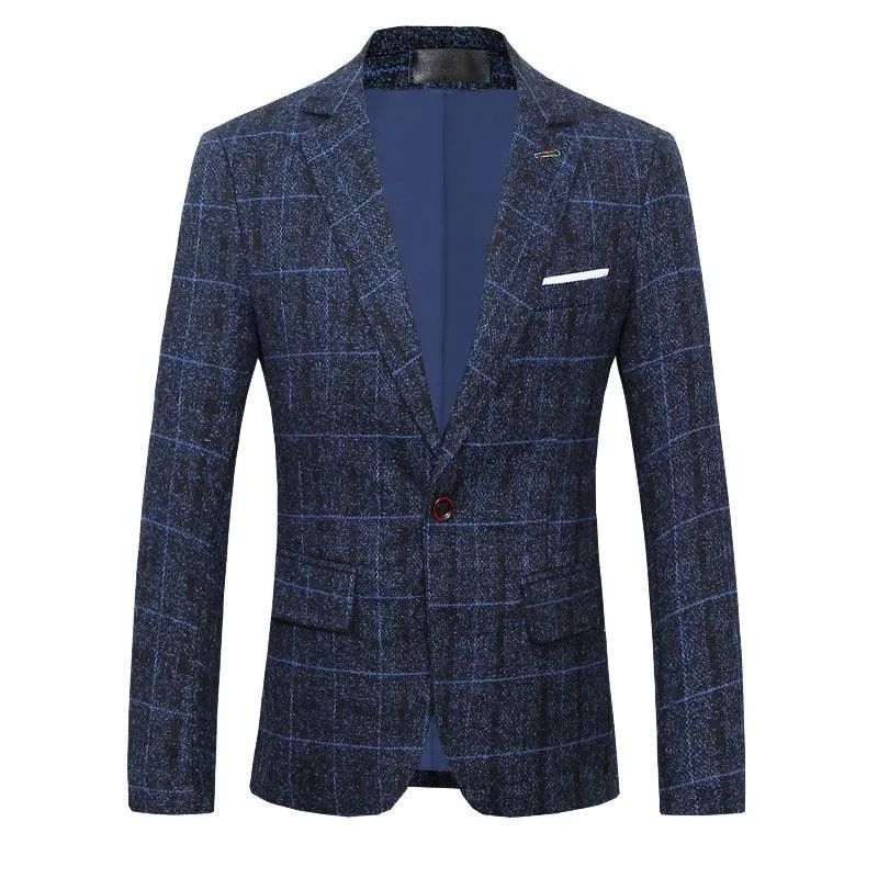 Men's Suits, Coats, Dresses, Slim-fitting Plaid Suits