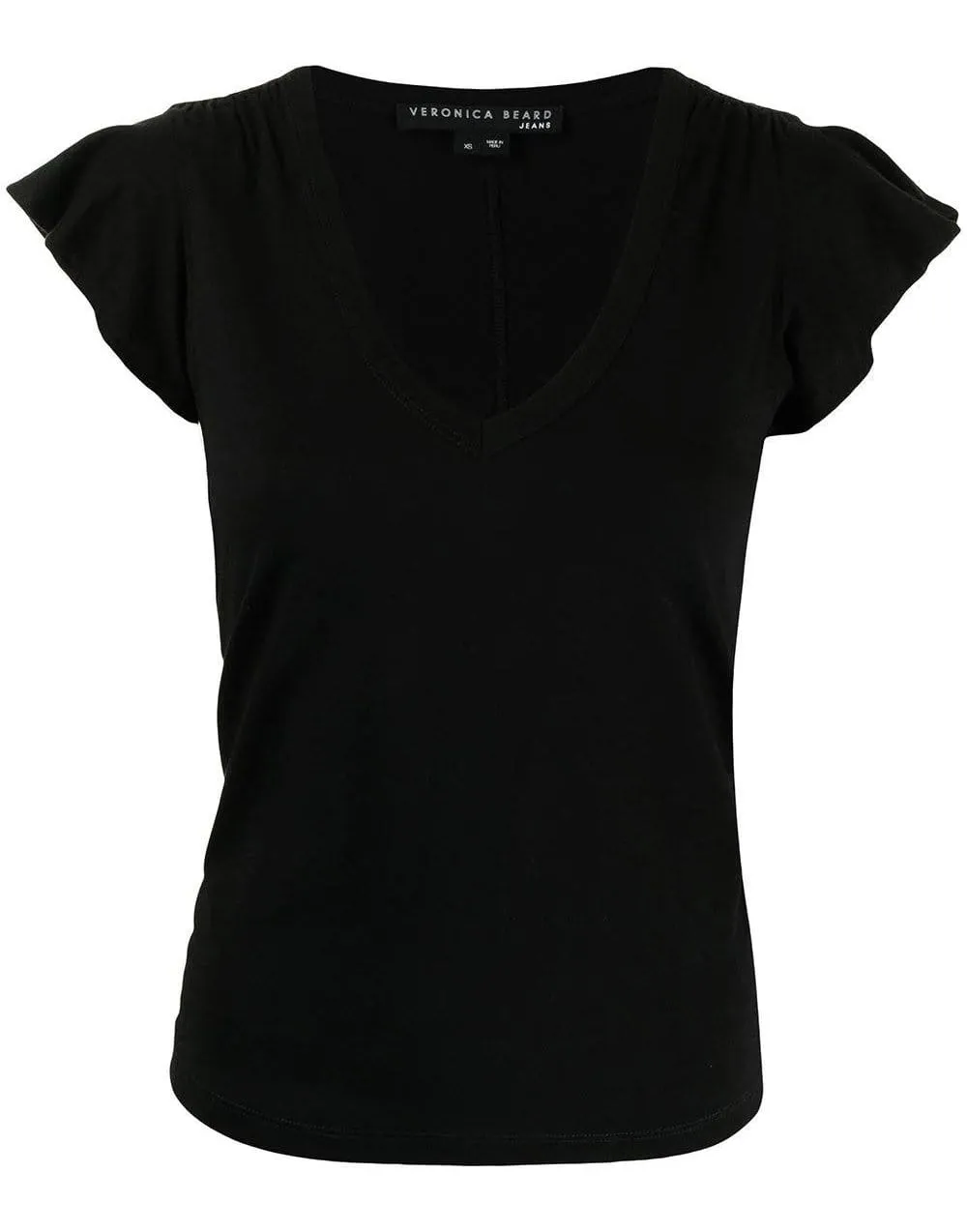 Mesa Ruffled-Sleeve Tee - Black