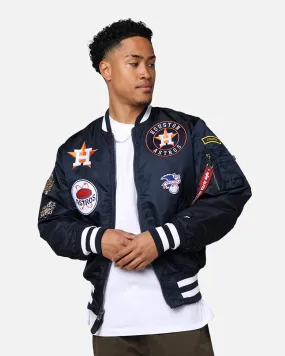 New Era X Alpha Series X MLB Houston Astros MA-1 Bomber Jacket Navy