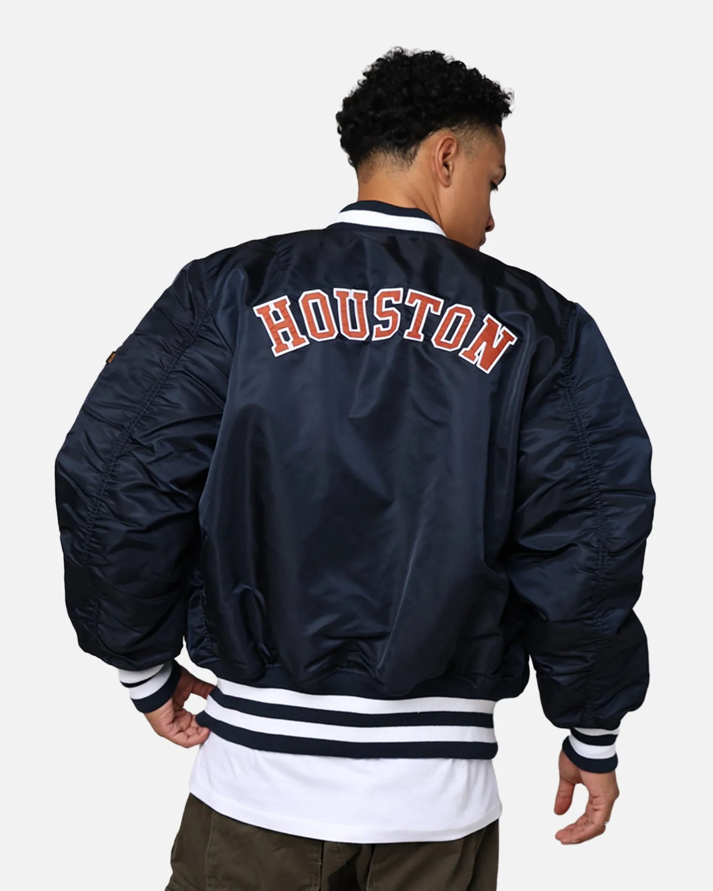 New Era X Alpha Series X MLB Houston Astros MA-1 Bomber Jacket Navy