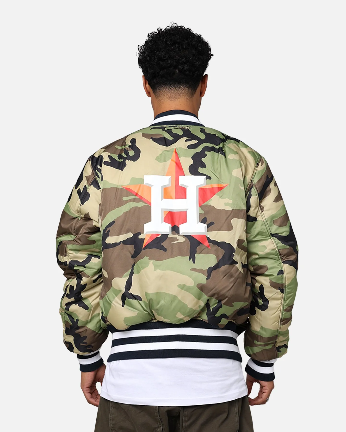 New Era X Alpha Series X MLB Houston Astros MA-1 Bomber Jacket Navy