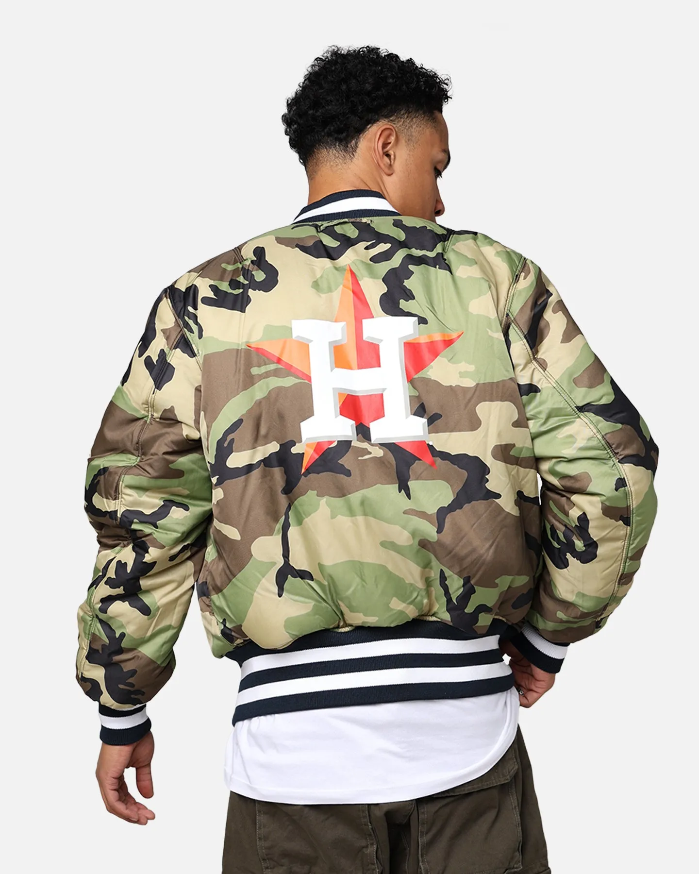 New Era X Alpha Series X MLB Houston Astros MA-1 Bomber Jacket Navy