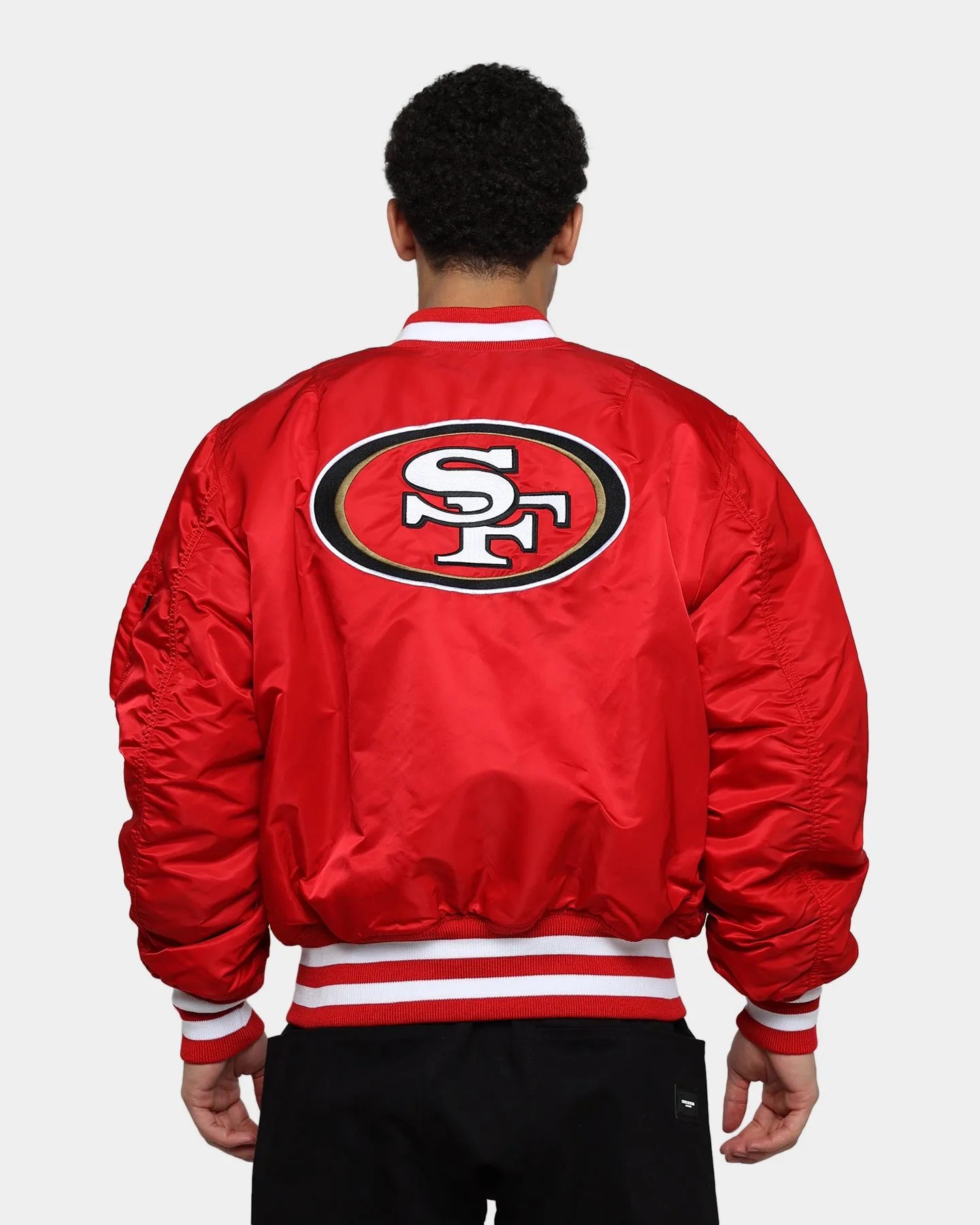 New Era X Alpha Series X NFL San Francisco 49ers MA-1 Bomber Jacket Red