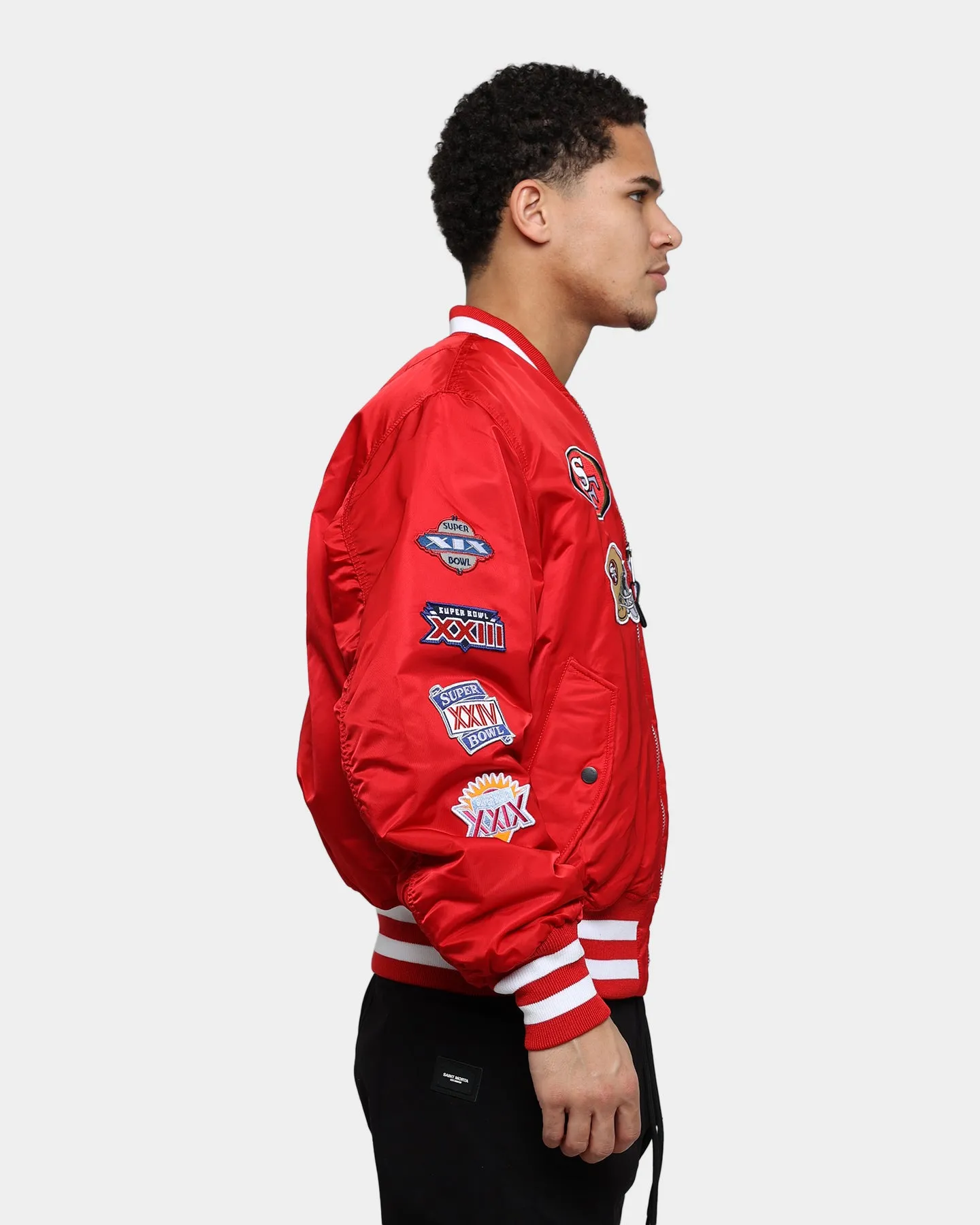 New Era X Alpha Series X NFL San Francisco 49ers MA-1 Bomber Jacket Red