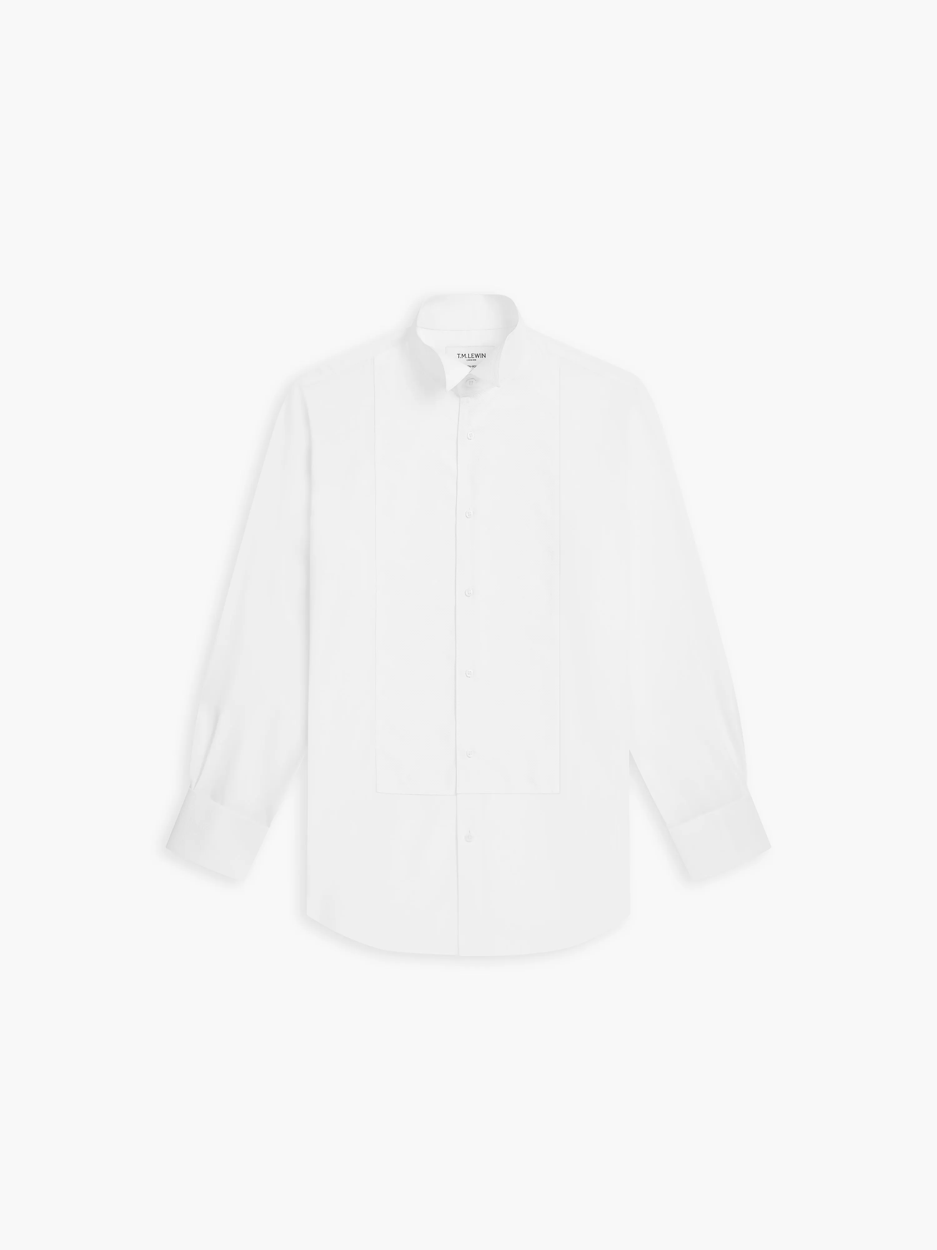 Non-Iron White Slim Fit Marcella Double Cuff Wing Collar Dress Shirt