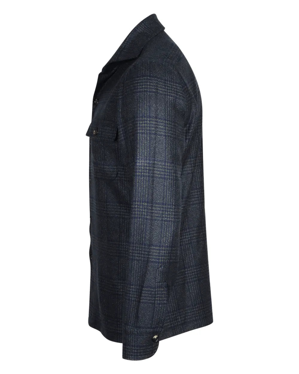 Olive and Navy Glen Plaid Overshirt