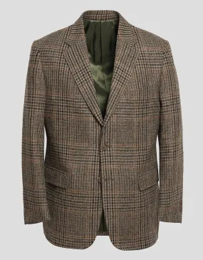 OLIVE JUMBO PLAID SPORT COAT