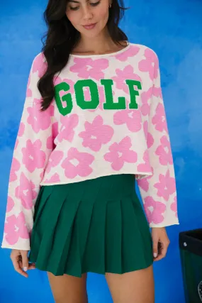 ON THE FAIRWAYS FLORAL SWEATER