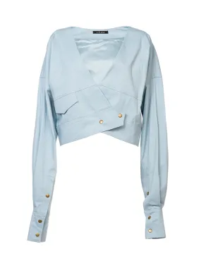 Oversized Sky Blue Denim Jacket