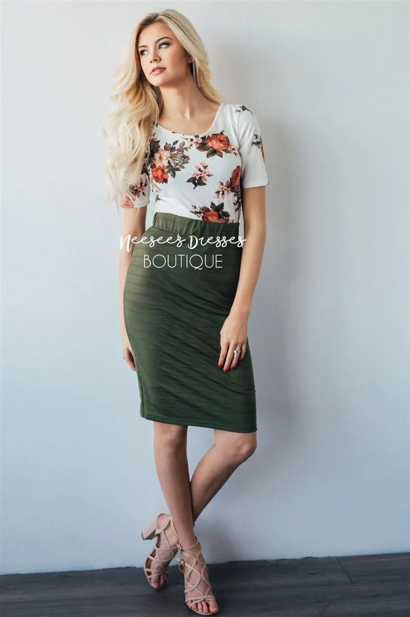 Perfect Fit Olive Skirt