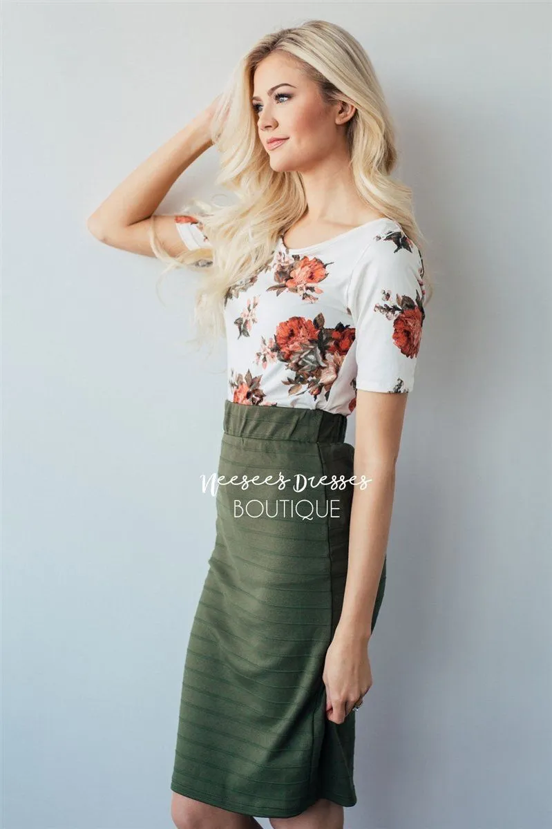 Perfect Fit Olive Skirt