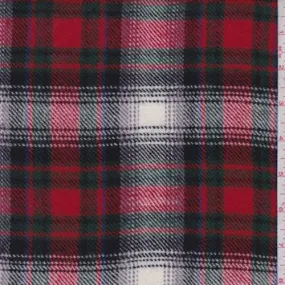 Red/Green/Multi Plaid Woven Jacketing Fabric