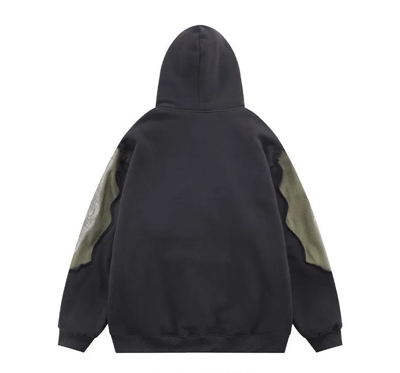 Skull Line hoodies Plus Velvet Warmth