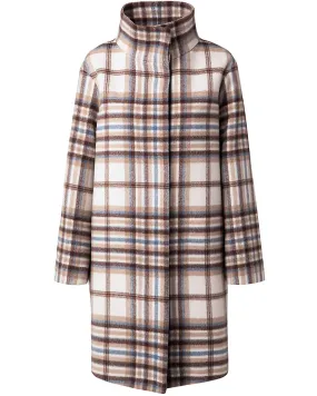 Sky Plaid Car Coat