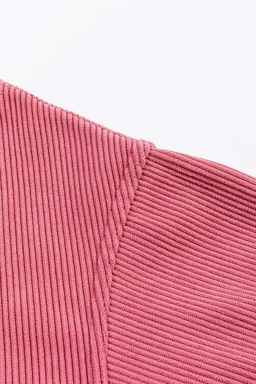 Slouchy Ribbed Corduroy Oversized Sweatshirt