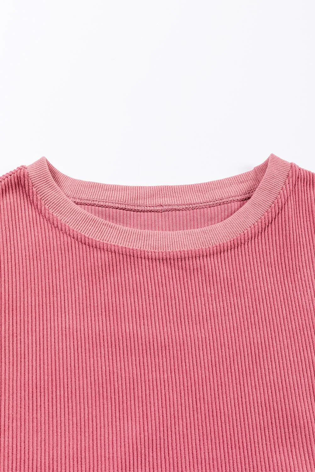 Slouchy Ribbed Corduroy Oversized Sweatshirt