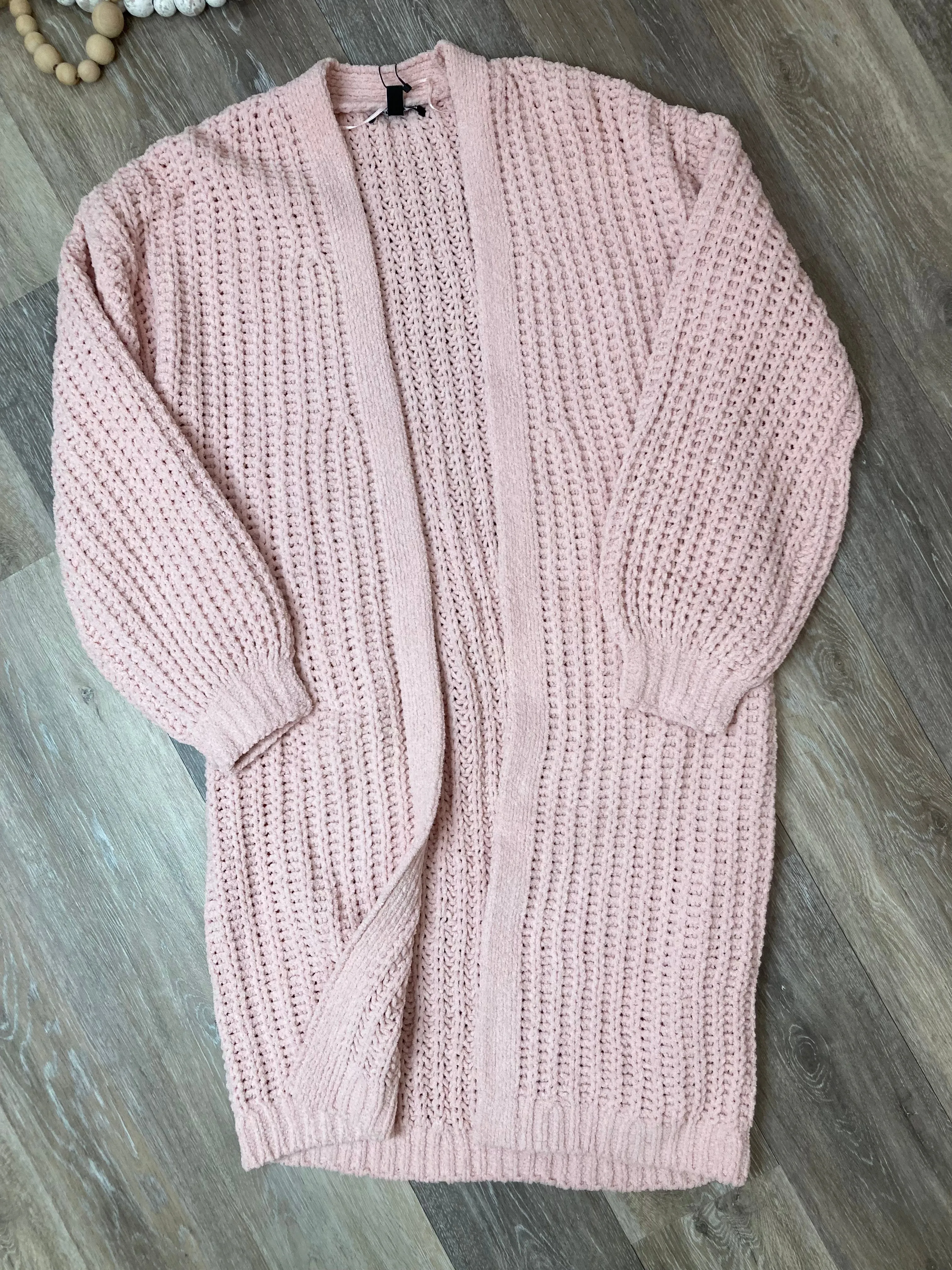 STE Emmie Pink Long Duster Cardigan