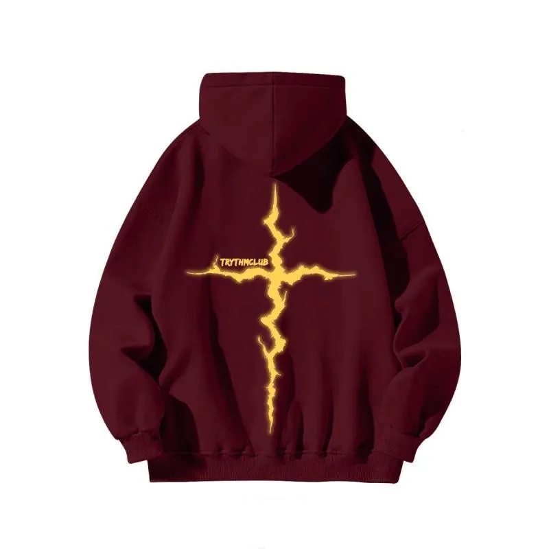 Street lightning cross trendy hoodie S