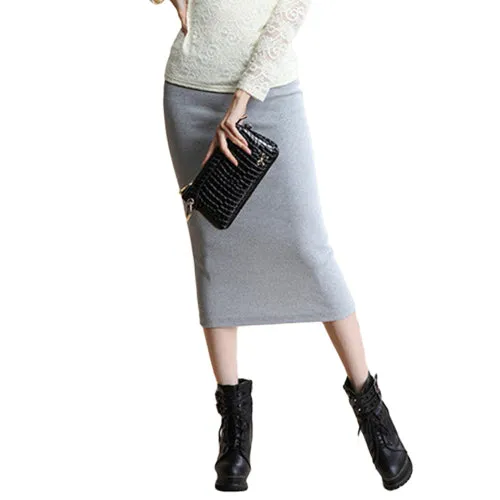 Stretch Slim Step Skirt