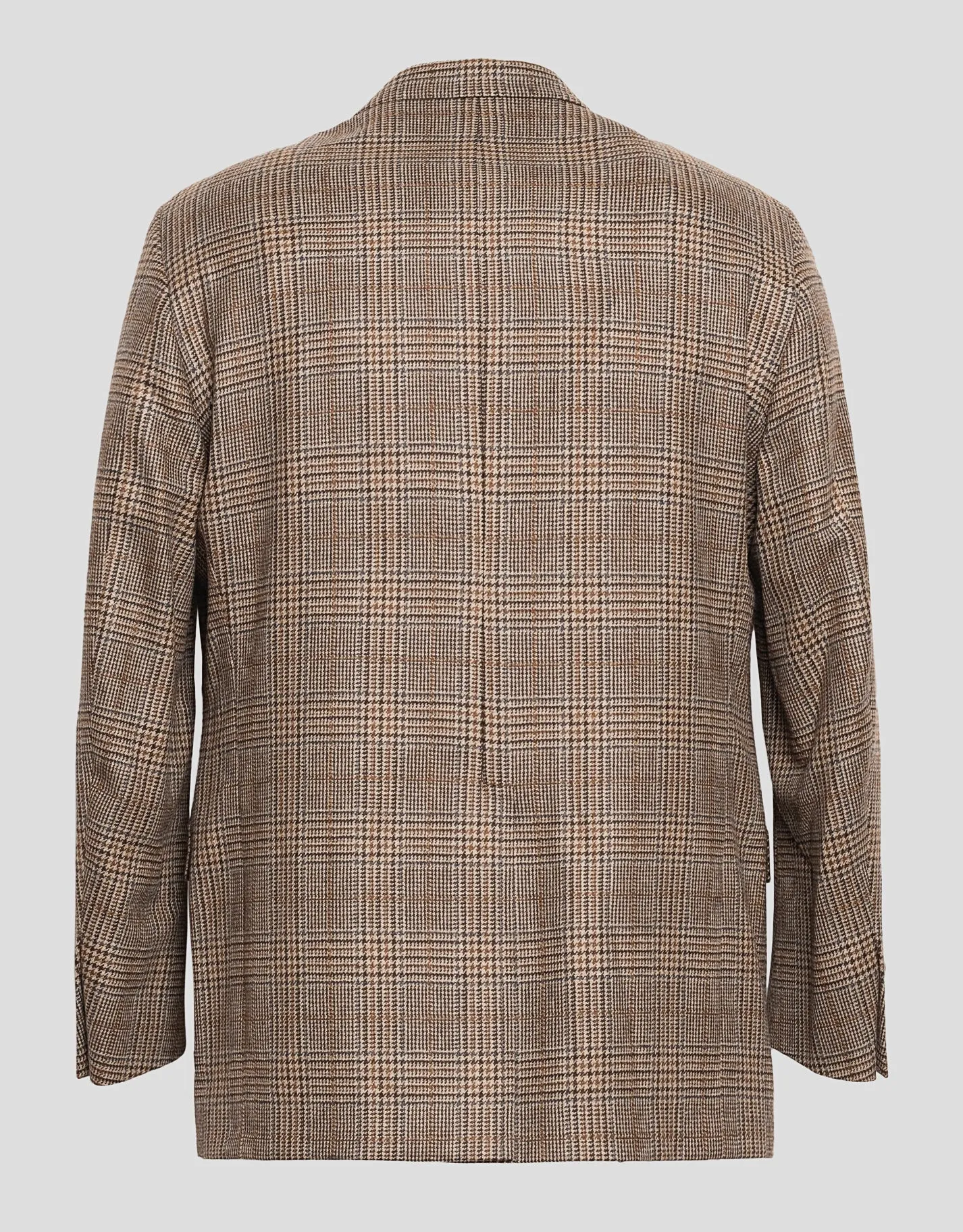 TAN/BROWN PLAID CASHMERE SPORT COAT