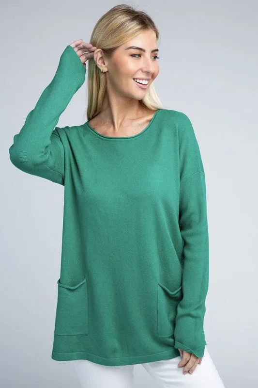 Viscose Front Pocket Sweater