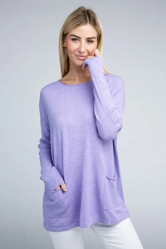 Viscose Front Pocket Sweater