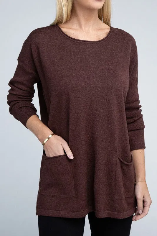 Viscose Front Pocket Sweater